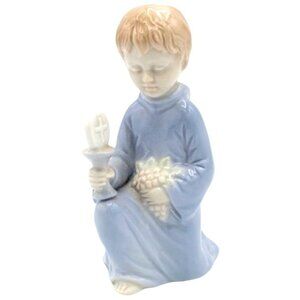 First Holy Communion Praying Boy Vintage Religious Dated 1984 Porcelain 4 Inch